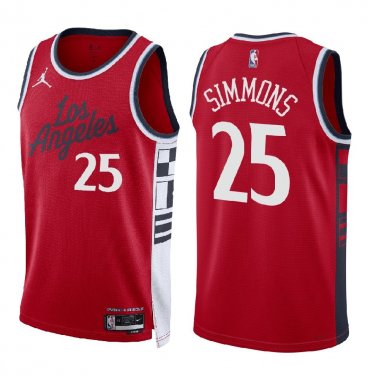 Clippers #25 Ben Simmons 24-25 Red Swingman Jersey