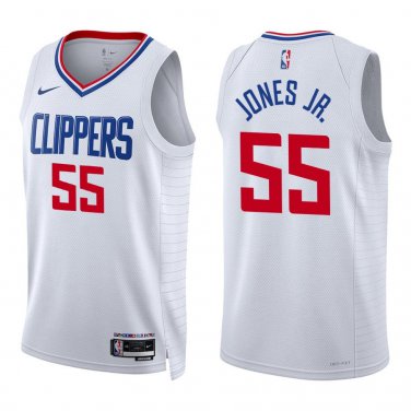 Clippers #55 Derrick Jones Jr. White Swingman Jersey