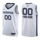 Grizzlies #00 Custom Name And Number White Swingman Jersey