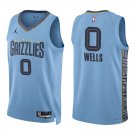Grizzlies #0 Jaylen Wells Light Blue Swingman Jersey