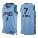 Grizzlies #7 Santi Aldama Light Blue Swingman Jersey