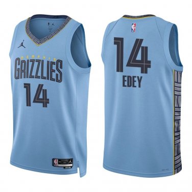 Grizzlies #14 Zach Edey Light Blue Swingman Jersey