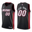 Heat #00 Custom Name And Number Black Swingman Jersey