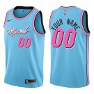 Heat #00 Custom Name And Number Light Blue Swingman Jersey