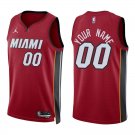 Heat #00 Custom Name And Number Red Swingman Jersey