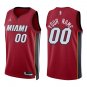 Heat #00 Custom Name And Number Red Swingman Jersey