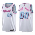Heat #00 Custom Name And Number White City Swingman Jersey