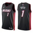 Heat #1 Chris Bosh Black Swingman Jersey