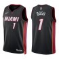 Heat #1 Chris Bosh Black Swingman Jersey