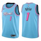 Heat #1 Chris Bosh Light Blue Swingman Jersey