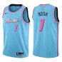 Heat #1 Chris Bosh Light Blue Swingman Jersey