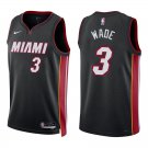 Heat #3 Dwyane Wade Black Swingman Jersey