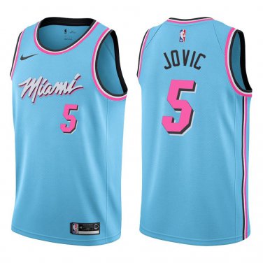 Heat #5 Nikola Jovic Light Blue Swingman Jersey