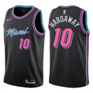 Heat #10 Tim Hardaway Black City Swingman Jersey