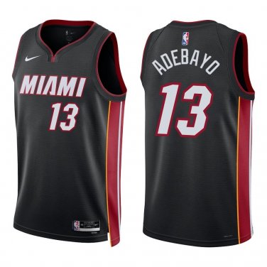 Heat #13 Bam Adebayo Black Swingman Jersey