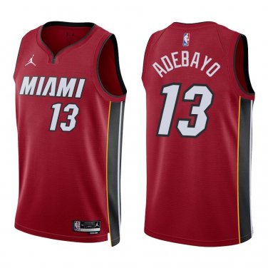 Heat #13 Bam Adebayo Red Swingman Jersey