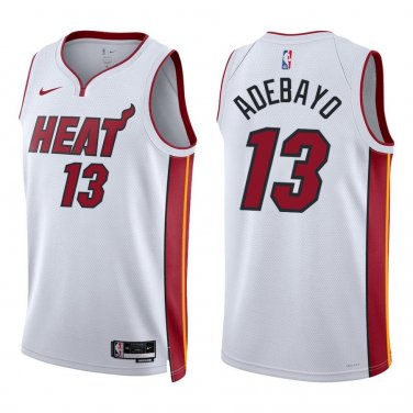 Heat #13 Bam Adebayo White Swingman Jersey