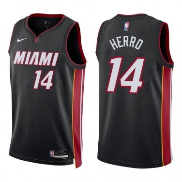 Heat #14 Tyler Herro Black Swingman Jersey