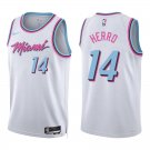 Heat #14 Tyler Herro White City Swingman Jersey