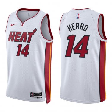 Heat #14 Tyler Herro White Swingman Jersey