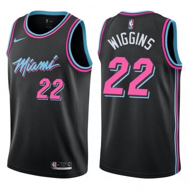 Heat #22 Andrew Wiggins Black City Swingman Jersey
