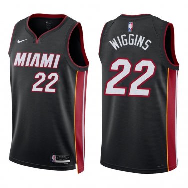 Heat #22 Andrew Wiggins Black Swingman Jersey