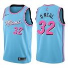 Heat #32 Shaquille O'Neal Light Blue Swingman Jersey