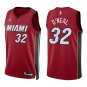 Heat #32 Shaquille O'Neal Red Swingman Jersey