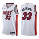 Heat #33 Alonzo Mourning White Swingman Jersey