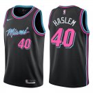 Heat #40 Udonis Haslem Black City Swingman Jersey