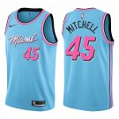 Heat #45 Davion Mitchell Light Blue Swingman Jersey