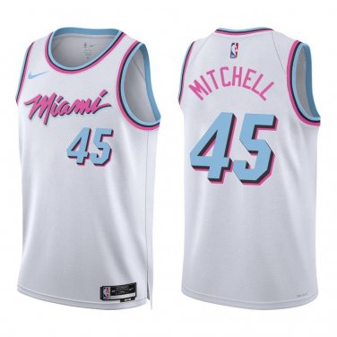 Heat #45 Davion Mitchell White City Swingman Jersey