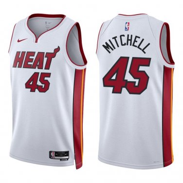 Heat #45 Davion Mitchell White Swingman Jersey