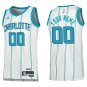 Hornets #00 Custom Name And Number White Stripe Swingman Jersey