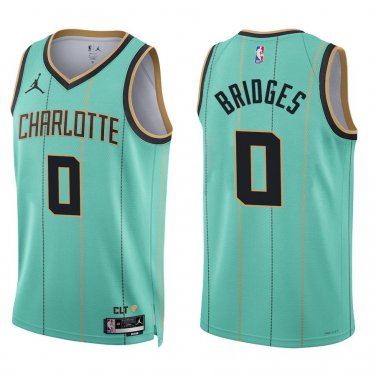 Hornets #0 Miles Bridges Teal City Swingman Jersey