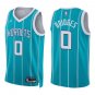 Hornets #0 Miles Bridges Teal Stripes Swingman Jersey