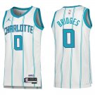 Hornets #0 Miles Bridges White Stripe Swingman Jersey