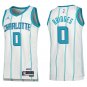 Hornets #0 Miles Bridges White Stripe Swingman Jersey