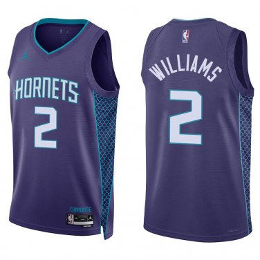 Hornets #2 Grant Williams Purple Swingman Jersey
