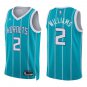 Hornets #2 Grant Williams Teal Stripes Swingman Jersey