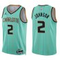 Hornets #2 Larry Johnson Teal City Swingman Jersey