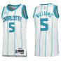 Hornets #5 Mark Williams White Stripe Swingman Jersey