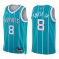 Hornets #8 Nick Smith Jr. Teal Stripes Swingman Jersey