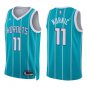 Hornets #11 Jusuf Nurkic Teal Stripes Swingman Jersey