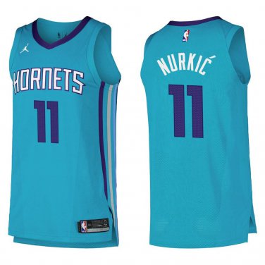 Hornets #11 Jusuf Nurkic Teal Swingman Jersey