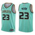 Hornets #23 Tre Mann Teal City Swingman Jersey