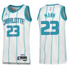 Hornets #23 Tre Mann White Stripe Swingman Jersey
