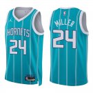 Hornets #24 Brandon Miller Teal Stripes Swingman Jersey