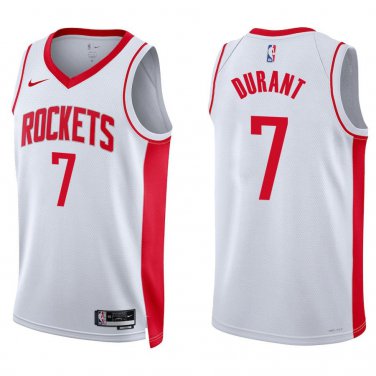 Houston Rockets #7 Kevin Durant White Jersey