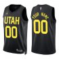Jazz #00 Custom Name And Number Black Swingman Jersey